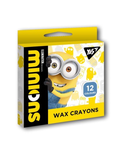 Олівці воскові «Міньйони» на 12 кольорів, ТМ YES