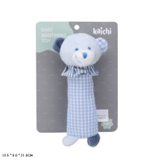 Брязкальце «Ведмедик» м'яке з тактильними елементами, на планшетці 13,5х8х21 см