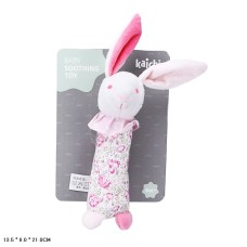 Брязкальце «Зайка» м'яке з тактильними елементами, на планшетці 13,5х8х21 см