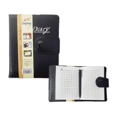 Блокнот А7 на 76 аркушів у клітинку з обкладинкою зі шкірзаму, ТМ Leader