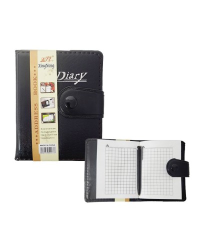 Блокнот А7 на 76 аркушів у клітинку з обкладинкою зі шкірзаму, ТМ Leader