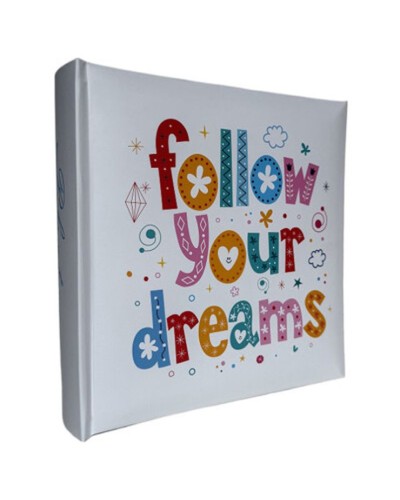 Фотоальбом «Follow» на 200 фото 10х15см з паперовими аркушами та обкладинкою з ламінованого картону 22х22 см