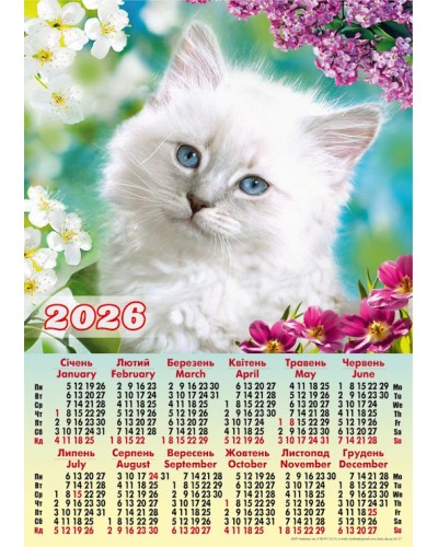 Календар «Кошеня» А2