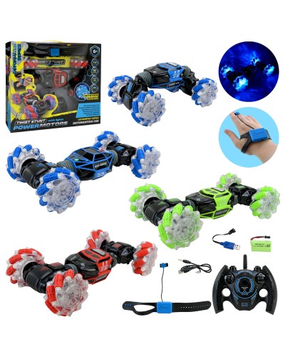 Перевертиш «POWERMOTORS» р/к 1:16 на акумуляторі з пультом, браслетом, світлом та звуком, у коробці 45х32х10,5 см.