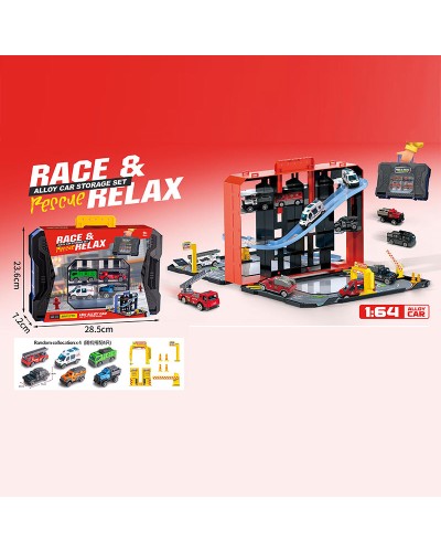 Паркінг з металевими машинками, у валізці 28,5х23,6х7,2 см