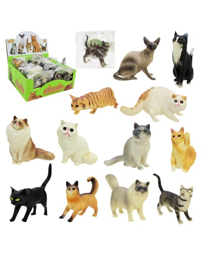 Котик 7х6 см, в асортименті, по 12 шт у дисплеї 20х7,5х18 см