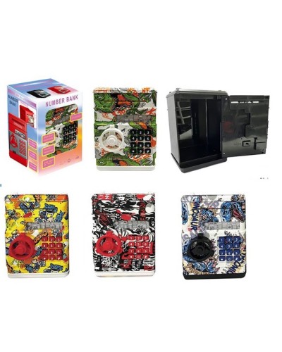 Скарбничка-сейф електронна, в асортименті, у коробці 13,8х14,3х19,8 см