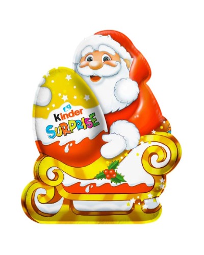 Новорічна фігурка «Санта» шоколадна молочна 75 г з сюрпризом для хлопчика, ТМ Кіндер