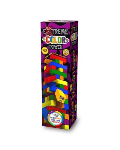 Гра настільна «EXTREME COLOR TOWER» розвиваюча на 56 кольорових брусочків, ТМ Данко Тойс