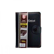 Блокнот А7 на 100 аркушів у клітинку з обкладинкою зі шкірзаму