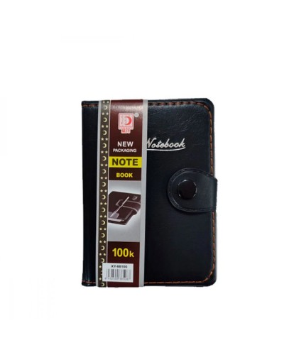 Блокнот А7 на 100 аркушів у клітинку з обкладинкою зі шкірзаму