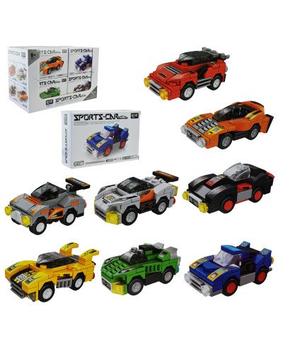 Конструктор «Траснпорт», в асортименті, у коробці 14х4х9,5 см, по 16 шт у дисплеї 30х20х17 см