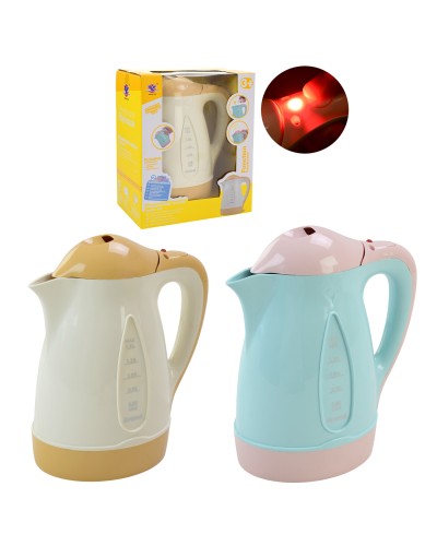 Електрочайник зі світлом та звуком,на батарейці, в асортименті, у коробці 18х10х22 см