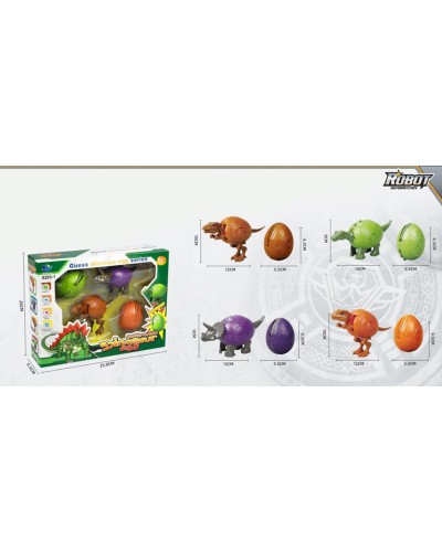 Ігровий набір «Динозаври-трансформери» з 4 елементів, у коробці 20х26х6,5 см