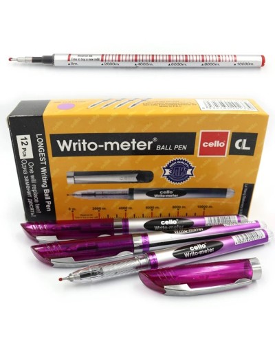 Ручка «Writo-meter» масляна 10 км 0,5 мм фіолетова, ТМ Cello