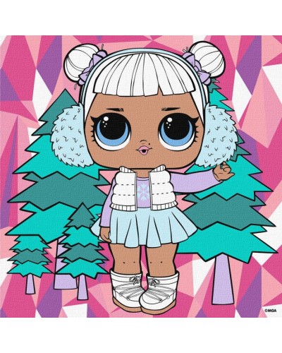 Картина за номерами «L.O.L. Surprise! Winter chill. Snow Angel» 25х25 см, ТМ Ідейка
