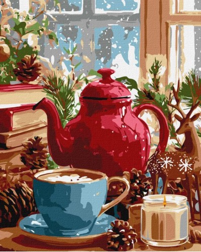 Картина за номерами «Зимова атмосфера вдома» 40х50 см, ТМ Ідейка