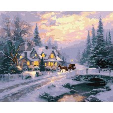 Картина за номерами «Новорічний спокій» 40х50 см, ТМ Ідейка