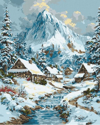 Картина за номерами «Новорічний краєвид» 40х50 см, ТМ Ідейка