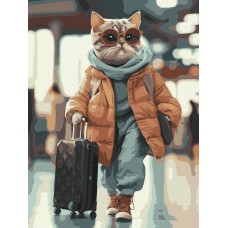 Картина за номерами «Стильний пасажир» 30х40 см, ТМ Ідейка