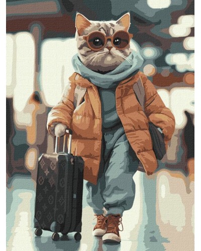 Картина за номерами «Стильний пасажир» 30х40 см, ТМ Ідейка