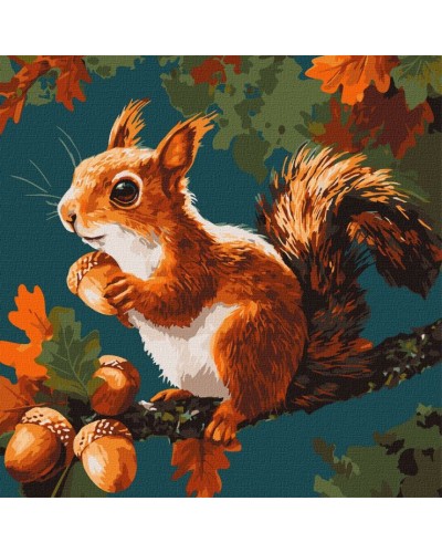 Картина за номерами «Горіхові скарби осені» 40х40 см, ТМ Ідейка