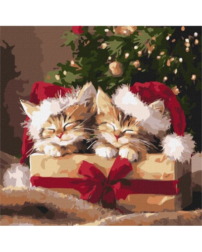 Картина за номерами «Пухнасті подарунки» 40х40 см, ТМ Ідейка