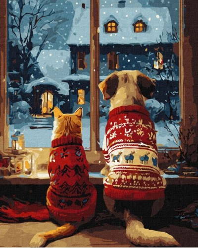 Картина за номерами «Затишок пухнастиків» 40х50 см, ТМ Ідейка