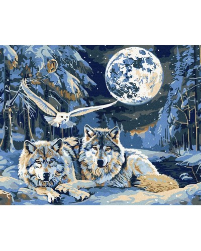 Картина за номерами «Хижаки і мудрість» 40х50 см з фарбами металік extra, ТМ Ідейка