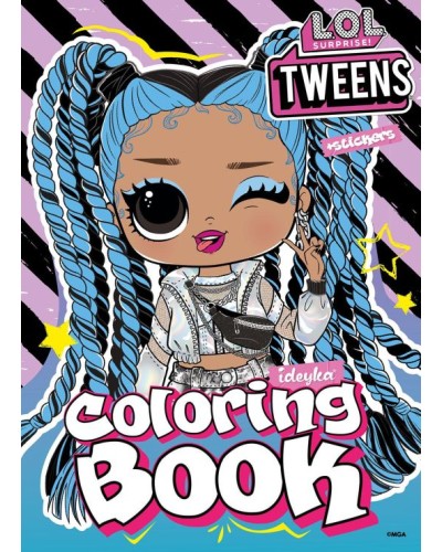 Розмальовка зі стікерами «Skate Dance 3 Tweens» на 16 сторінок з м`якою обкладинкою 21х29 см, ТМ Ідейка