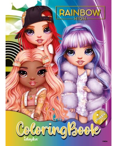 Розмальовка зі стікерами «The creative Rainbow 2» на 16 сторінок з м`якою обкладинкою 21х29 см, ТМ Ідейка