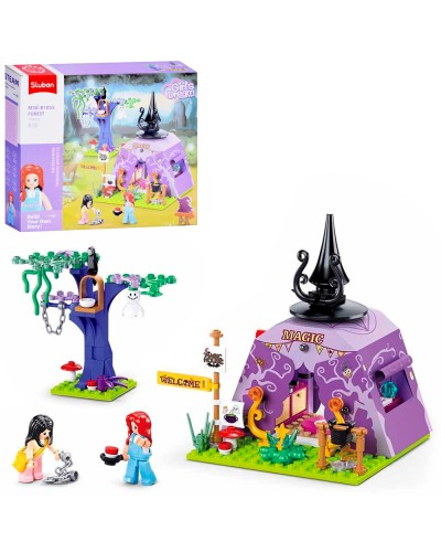 Конструктор «Рожева серія. Будинок чарівниці» на 179 деталей з фігурками, у коробці 28,5х24,5х5,5 см, SLUBAN