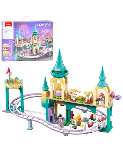 Конструктор «Рожева серія. Парк розваг» на 448 деталей з фігурками, у коробці 42,5х33х7 см
