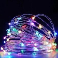 Гірлянда «Роса» 10 м на 100 LED-лампочок з 8 режимами та USB, кольорова