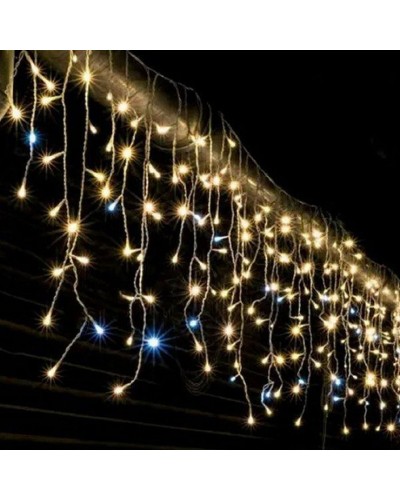 Гірлянда «Бахрома» 2 м на 80 LED-лампочок від мережі, тепле біле світло