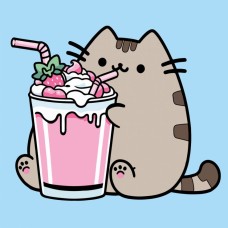 Картина за номерами «Пушин. Полуничний коктейль» 25х25 см, ТМ SANTI