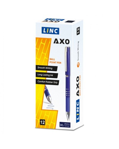 Ручка «AXO» кульково-масляна чорна 1,0 мм, в асортименті, ТМ LINC