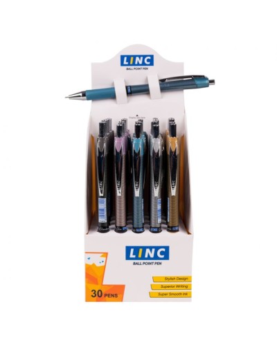 Ручка «Elantra» кульково-масляна автоматична синя 0,7 мм, в асортименті, ТМ LINC