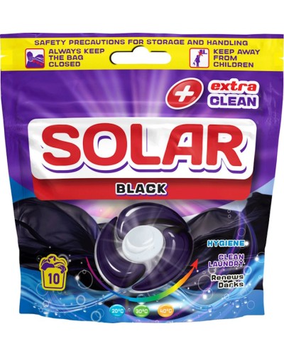 Капсули для прання « Black» 10 шт для темних речей, ТМ Solar