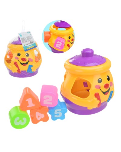 Сортер «Веселий горщик» на 7 елементів, у сітці 15х15х12 см