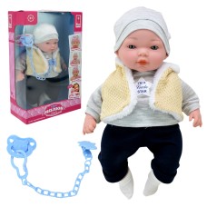 Пупс «Диво Малюк» 32 см м'яконабивний музичний з аксесуарами, на батарейці, у коробці 37х10,5х23 см