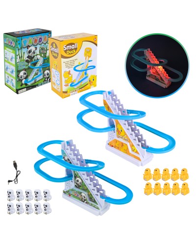 Трек 27х13х16,5 см музичний зі світлом, USB та 9 фігуроками, в асортименті, у коробці 17х6х23,7 см