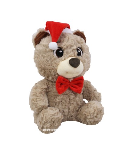М`яка іграшка «Новорічний ведмідь» 24 см, ПП Копиця