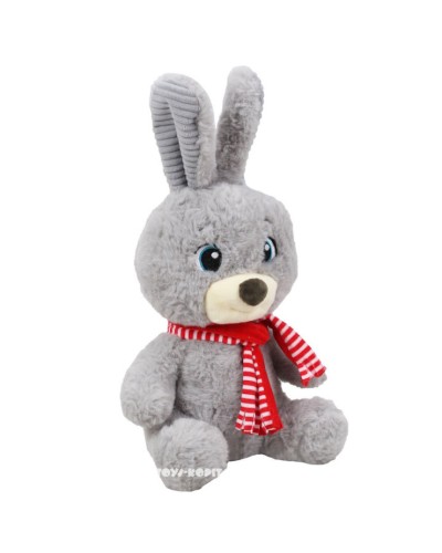 М`яка іграшка «Новорічний заєць» 24 см, ПП Копиця