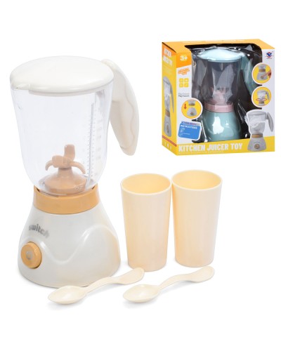 Блендер 21 см зі звуком та рухомими деталями, 2 стаканами, 2 ложками, на батарейці, в асортименті, у коробці 21,5х23х12,5 см.