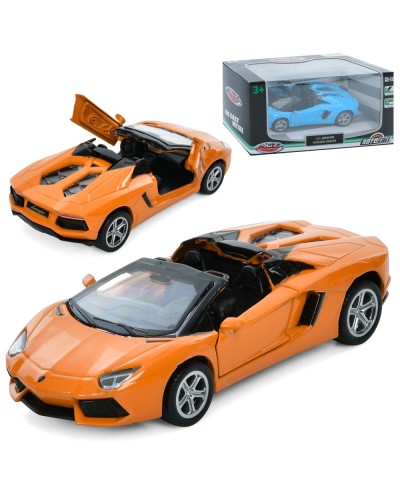 Машина «Lamborghini Aventador» 11 см 1:43 металева інерційна з дверима що відкриваються та гумовими колесами, в асортименті, у коробці 14,5х7х6,5 см, АвтоСвіт