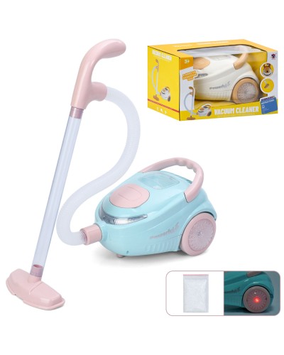 Пилосос 22 см зі звуком, світлом, шлангом 50 см, трубкою 27 см, пінопластовими кульками, на батарейках, в асортименті, у коробці 29,5x17x18 см.