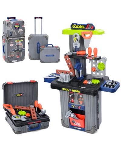 Набір інструментів 3 в 1 48х24х66 см: стіл, верстак, механічна пила, викрутки, шестерні, болти, у коробці 25х50х13 см