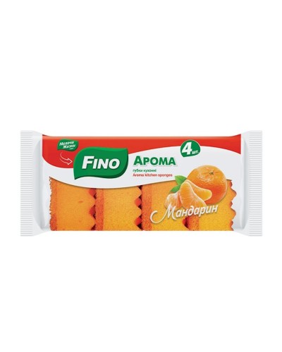 Губки кухонні «Арома. Мандарин» парфумовані 4 шт, ТМ Fino