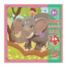 Пазли «Зоопарк. Слон» на 16 елементів, ТМ G-Toys